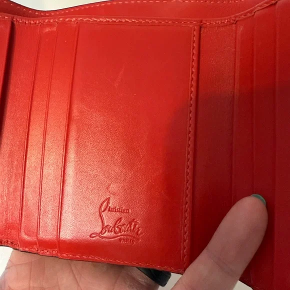 SOLD Christian Louboutin Red Leather Wallet - Picture 8 of 9